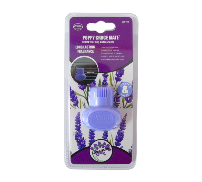Gracemate: Poppy Vent Air Freshener - Lavender
