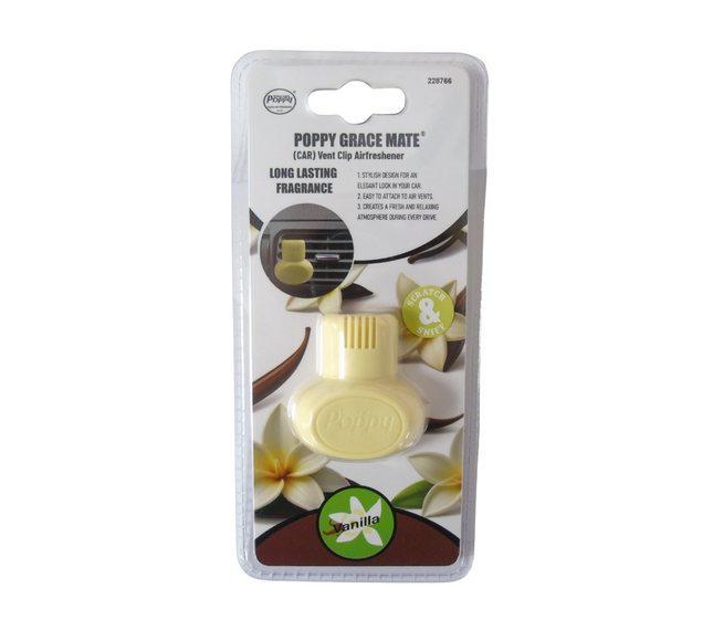 Gracemate: Poppy Vent Air Freshener - Vanilla