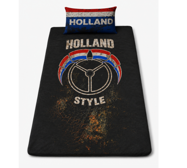 Reversible European Single Bed Cover Set: Holland Style