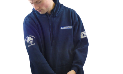 CHROME: Navy Blue Hoodie