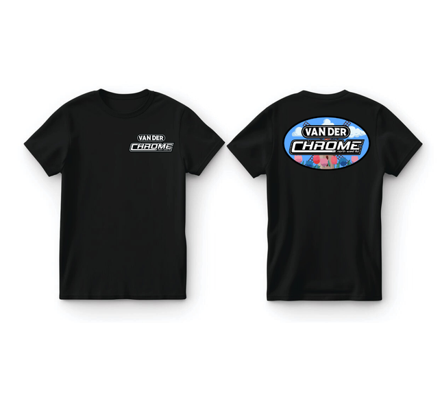 VAN DER CHROME: Black T-Shirt