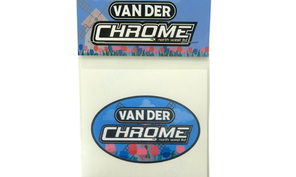 Van Der Chrome: Pin Logo Sticker