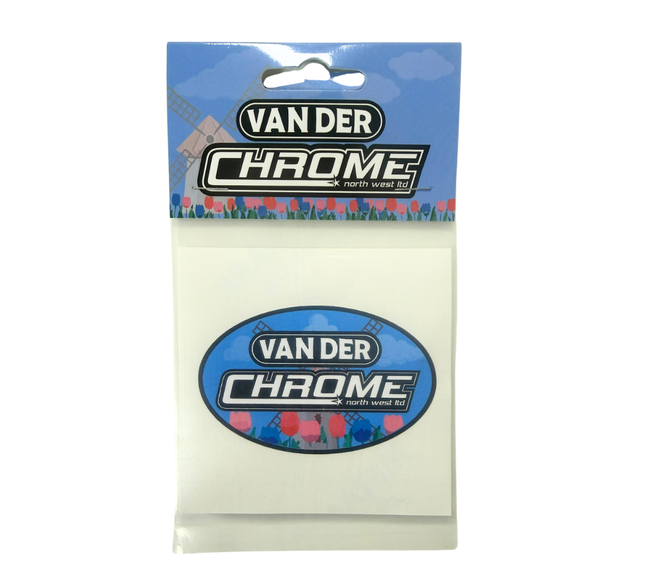 Van Der Chrome: Pin Logo Sticker
