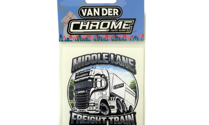 Van Der Chrome: Middle Lane Freight Train Sticker