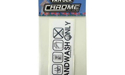 Van Der Chrome: Hand Wash Only Sticker