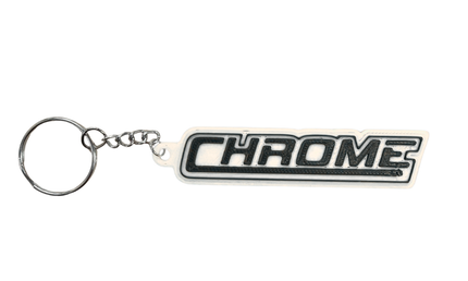 Key Ring: Chrome Inverted Logo