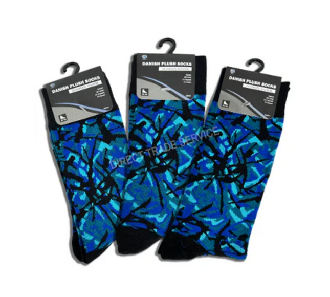 Danish Plush: Blue Socks UK9-11 - 1 Pair