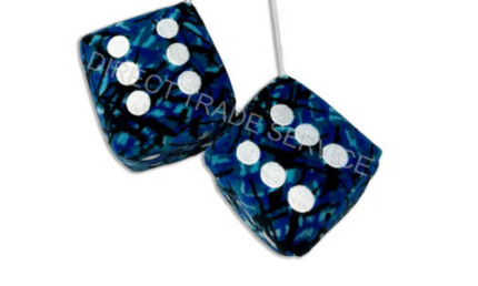 Danish Pluche: Dice Blue Large