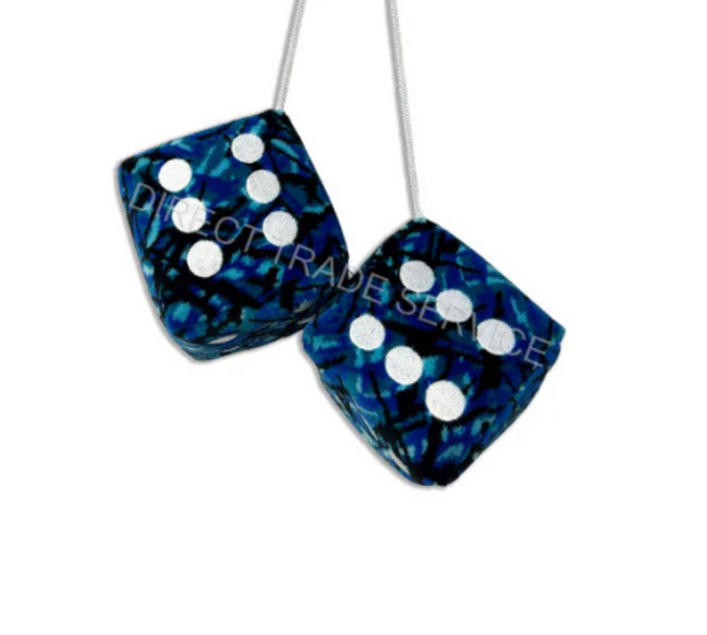 Danish Pluche: Dice Blue Large