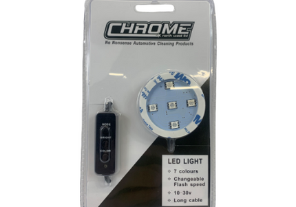 Chrome LED Light Base - Cigarette Lighter 10-30V
