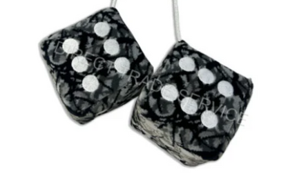 Danish Pluche: Dice Grey Large