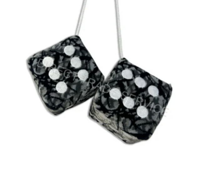 Danish Pluche: Dice Grey Large