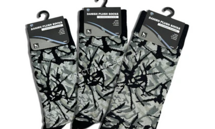 Danish Plush: Grey Socks UK9-11 - 1 Pair