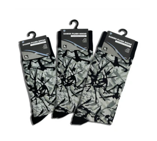 Danish Plush: Grey Socks UK9-11 - 1 Pair