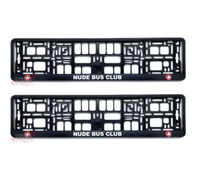 Number Plate Surrounds: Nude Bus Club