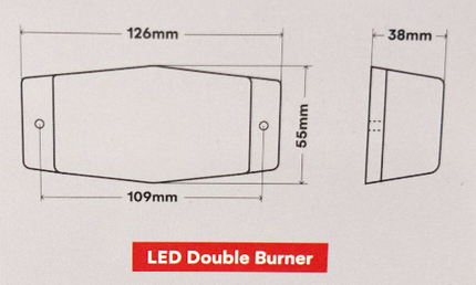 LED Double Burner: Smokey (Dual Colour)