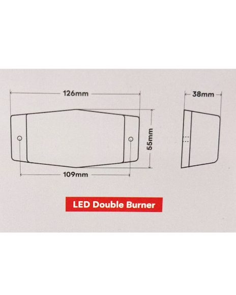 LED Double Burner: Smokey (Dual Colour)