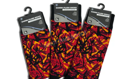 Danish Plush: Red Socks UK9-11 - 1 Pair