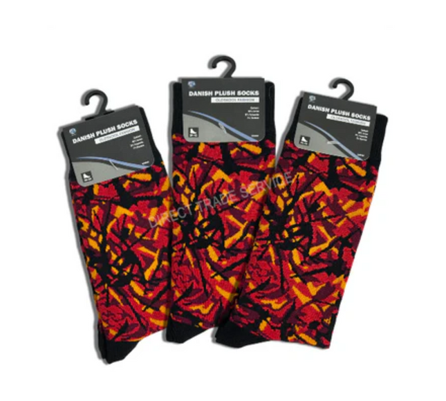 Danish Plush: Red Socks UK9-11 - 1 Pair