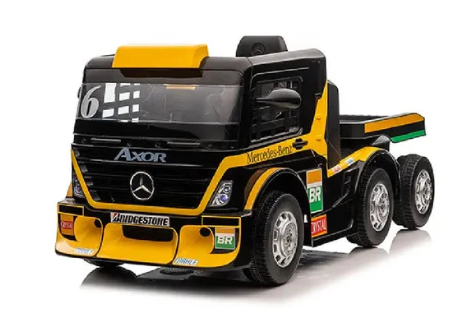 Mercedes-Benz Race Truck & Trailer Ride On for Kids