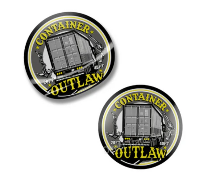 Sticker Set: Container Outlaw - Grey/Yellow