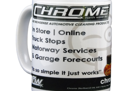 "Advert" Chrome Ceramic Mug