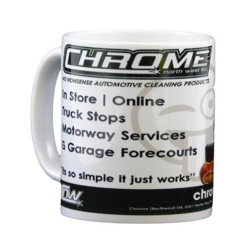 CHROME: "Advert" Chrome Ceramic Mug