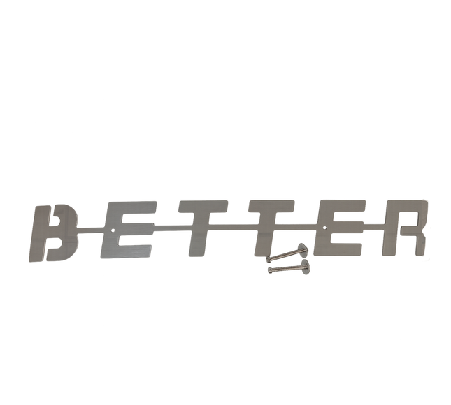 CHROME: B-E-T-T-E-R Grille Badge Set