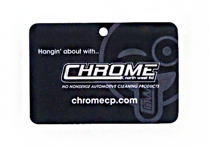 CHROME: Hangin' About Air Freshener - Black Rectangular, 1 Pack