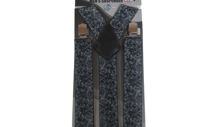 Danish Pluche: Men's Suspenders Grey