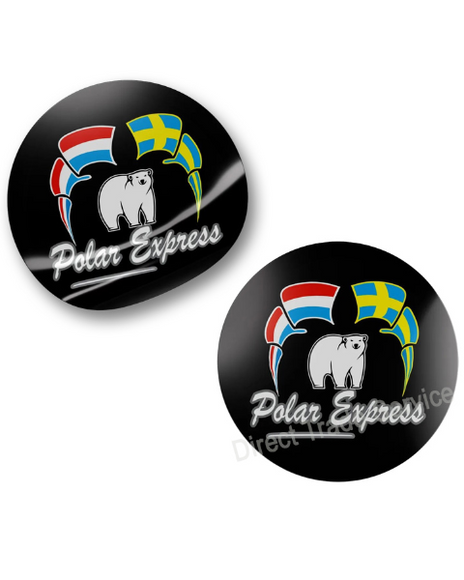 Sticker Set: Polar Express Flags