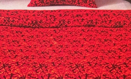 Danish Pluche: European Single Bed Cover Set - Red
