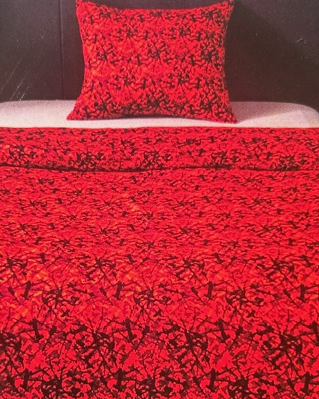 Danish Pluche: European Single Bed Cover Set - Red