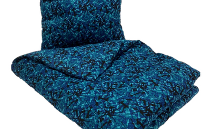 Danish Pluche: European Single Bed Sheets - Blue
