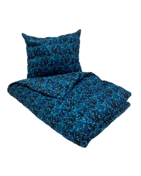 Danish Pluche: European Single Bed Sheets - Blue