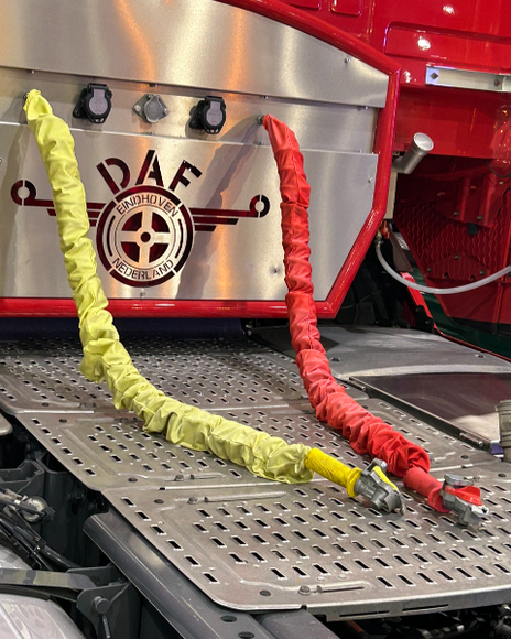 Air Hose Protective Sleeve: Red