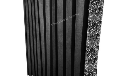 Danish Pluche: Black & Grey Side Curtain Set