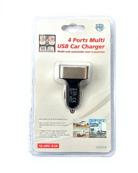 4 Port USB Multi Charger 12-24V