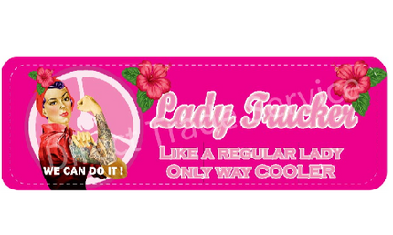 Dashboard Mat: Lady Trucker