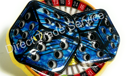 Pin: Danish Pluche Dice - Blue