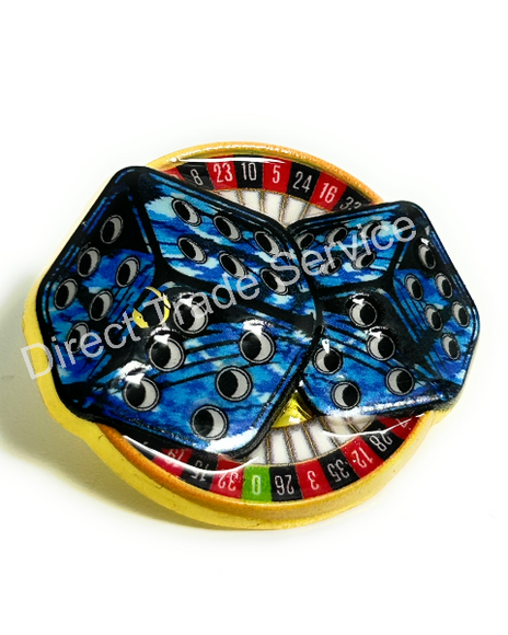 Pin: Danish Pluche Dice - Blue
