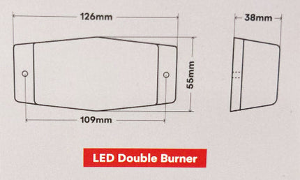 LED Double Burner: Amber