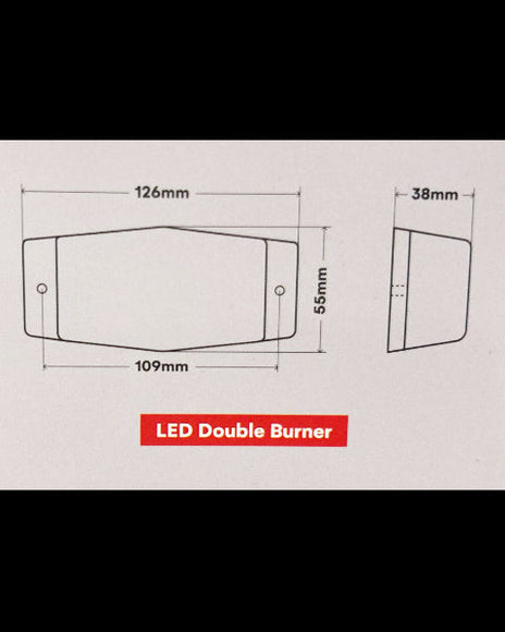 LED Double Burner: Amber