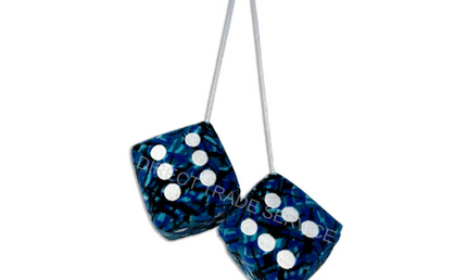 Danish Pluche: Dice Blue Small