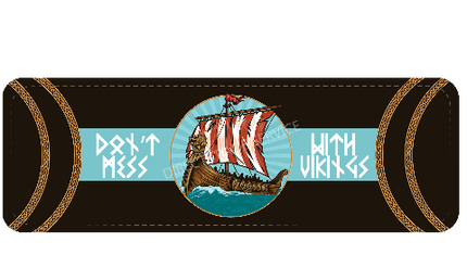 Dashboard Mat: Viking Ship Black