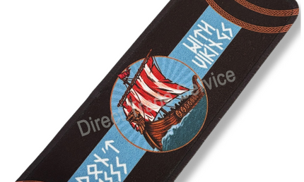 Dashboard Mat: Viking Ship Black