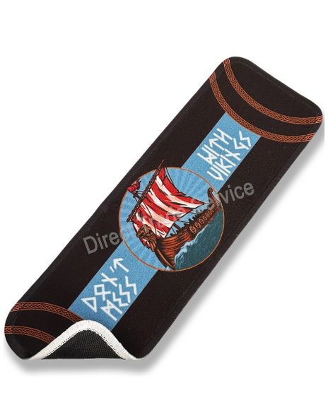 Dashboard Mat: Viking Ship Black
