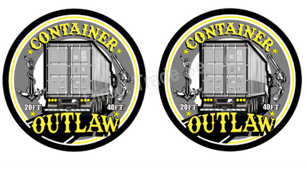 Sticker Set: Container Outlaw - Grey/Yellow