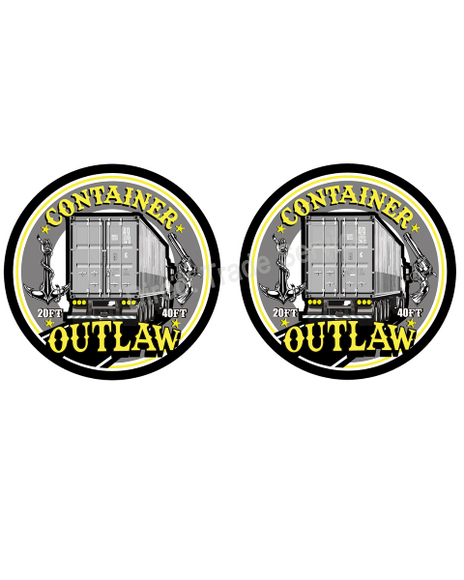 Sticker Set: Container Outlaw - Grey/Yellow