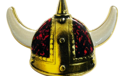 Pin: Viking Hat DP Red